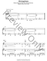 Atmosphere piano sheet music cover